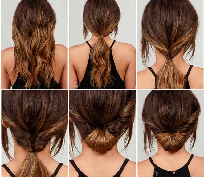 các bước thực hiện kiểu tóc búi chignon