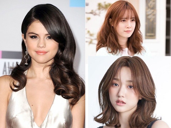 các kiểu tóc mái xéo, mái thưa, mái dài cho mặt tròn