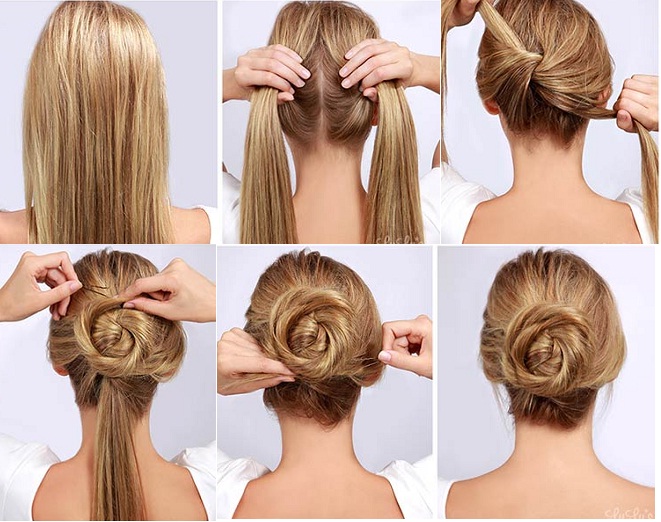 cách thực hiện kiểu tóc búi xoắn cách điệu