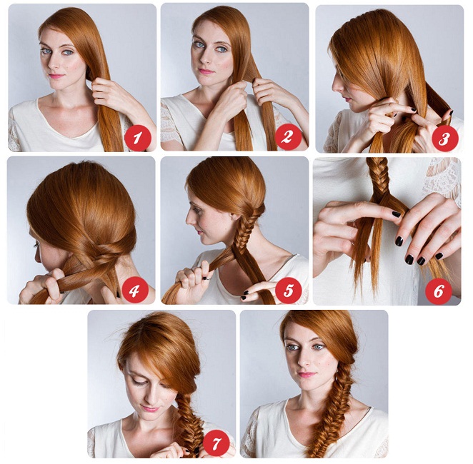 hướng dẫn tết tóc xương cá