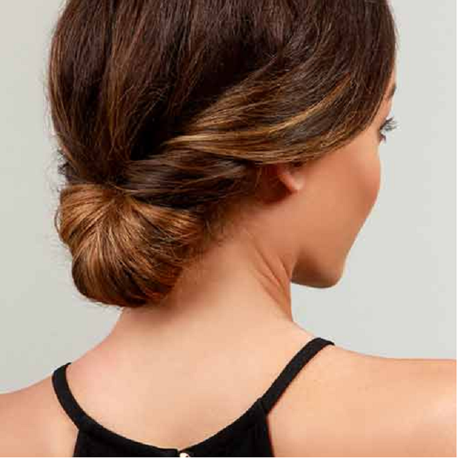 kiểu tóc búi chignon đi học