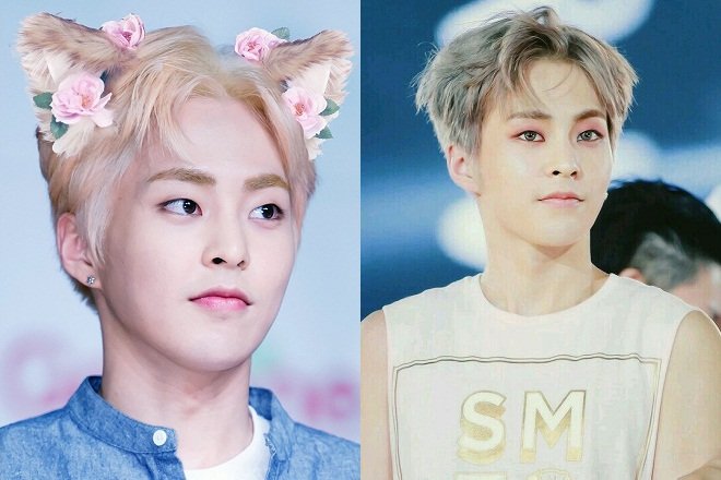 kiểu tóc ngắn rẽ ngôi giữa dễ thương Xiumin EXO