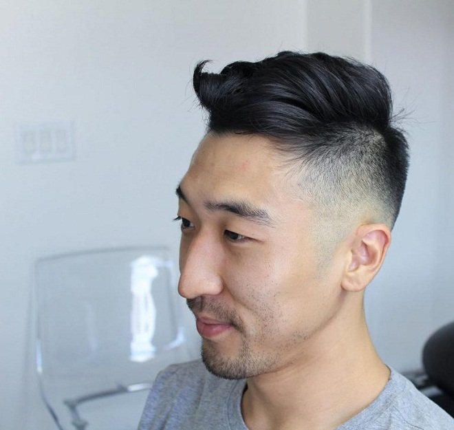 kiểu tóc undercut fade cao mái dày phồng