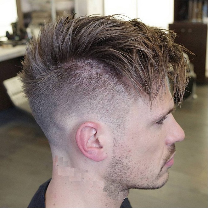 kiểu tóc undercut vuốt phồng đánh rối messy