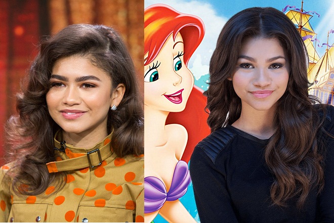 kiểu tóc xoăn ngang lưng gợn sóng zendaya arielle