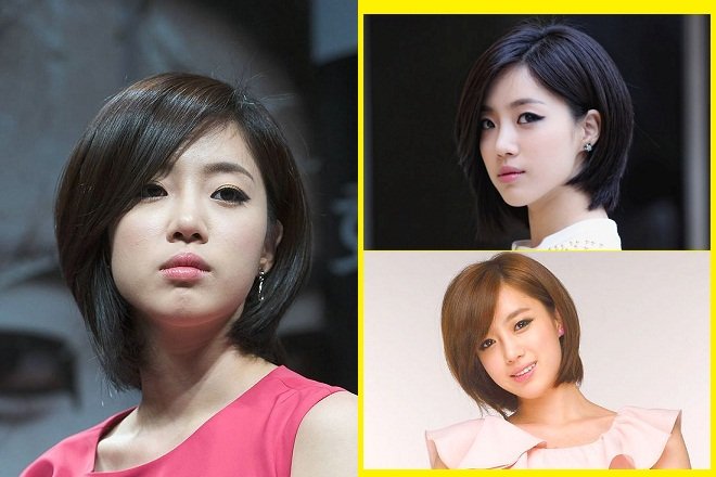 tóc bob xéo ngôi Eunjung (T-ara)
