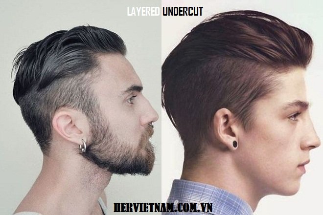 tóc layer nam undercut vuốt mái ngược