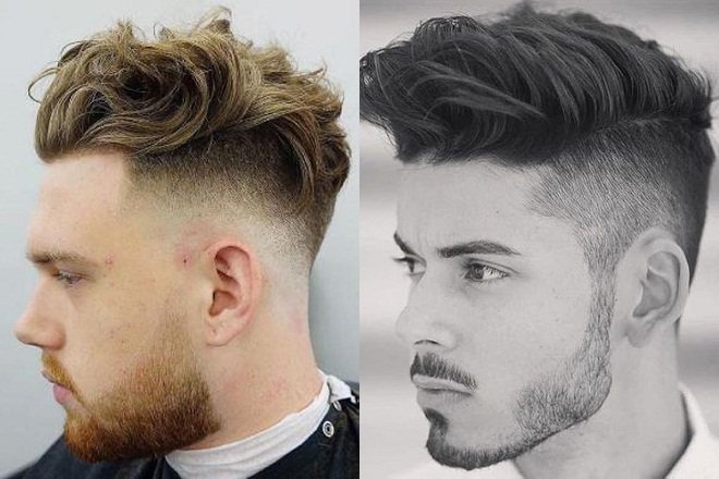 tóc nam layer undercut + quiff vuốt rối