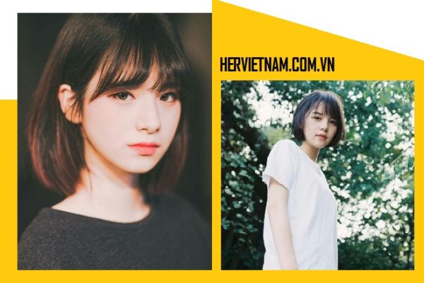 tóc ngắn mái thưa cá tính cho nữ
