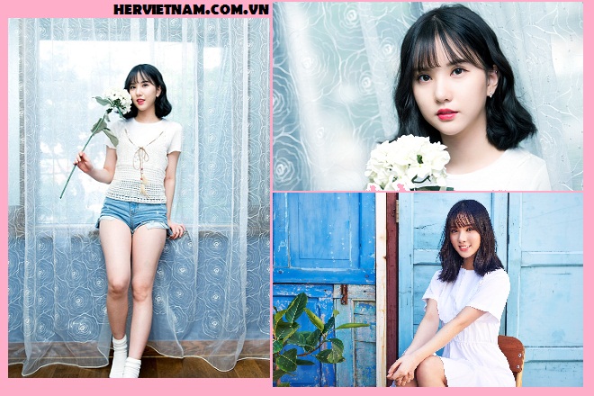 tóc ngắn mái thưa uốn xoăn nhẹ Eunha (GFriend)