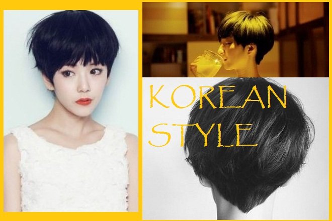 tóc tomboy ngắn hàn quốc đầu nấm hwang jeong eum