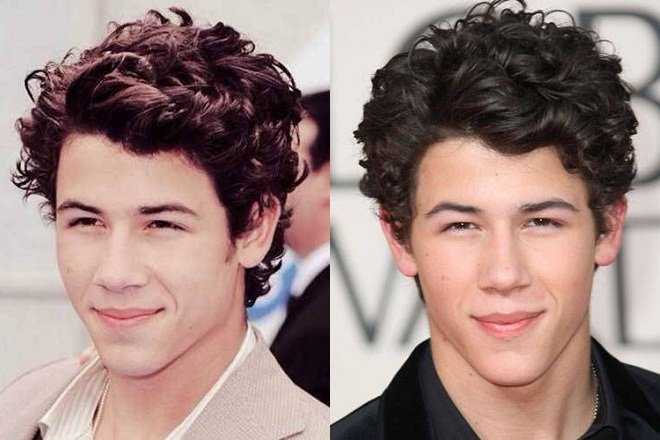 tóc xoăn layer nam Nick Jonas