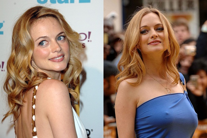 tóc xoăn lọn ngang vai chữ s Heather Graham