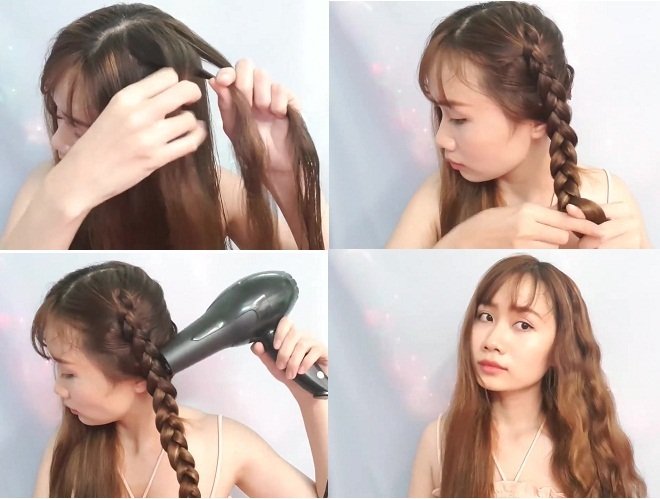 uốn xù tóc với máy sấy