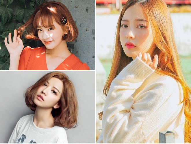 3 kiểu tóc uốn nhuộm màu nâu ánh đồng