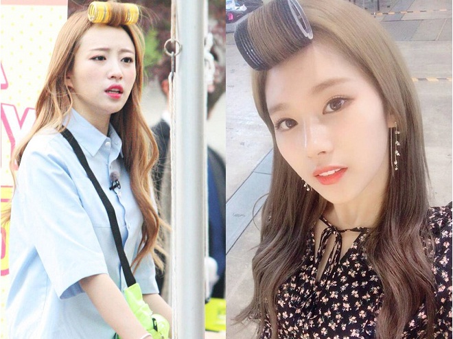 tạo độ phồng cho tóc mái bằng lô cuốn