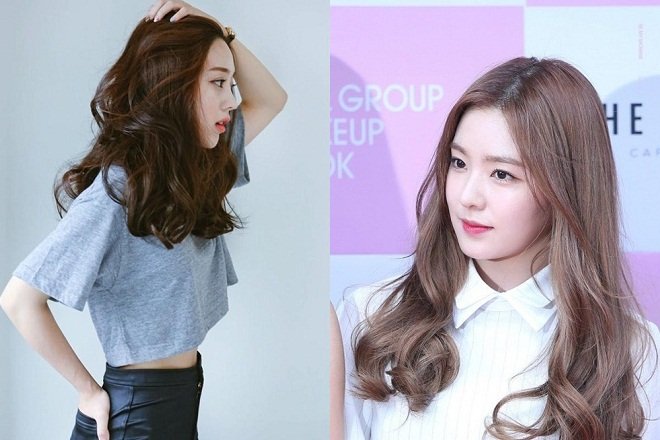 tóc ngang lưng đẹp uốn đuôi gợn sóng