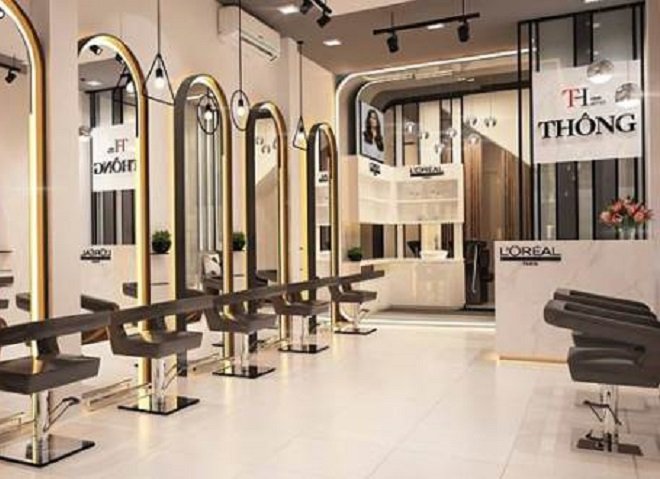 Không gian sang trọng của Thông Hair Salon