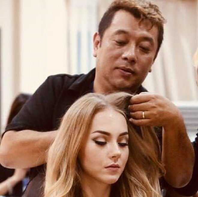 Kiểu tóc được tạo bởi stylist của salon Tuấn Hà Lan