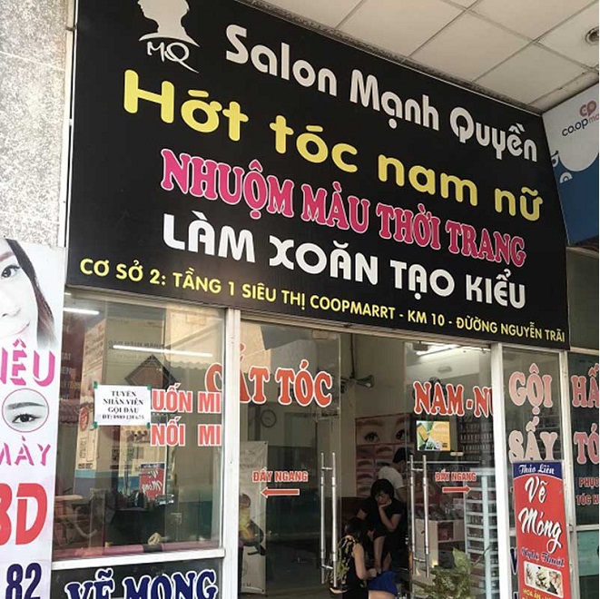 tiệm cắt tóc nam nữ Mạnh Quyền cơ sở 1