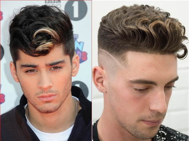 2 mẫu tóc quiff xoăn dành cho nam mặt dài