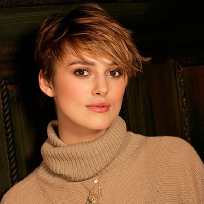 Keria Knightley với mẫu tóc ngắn tém cả đầu