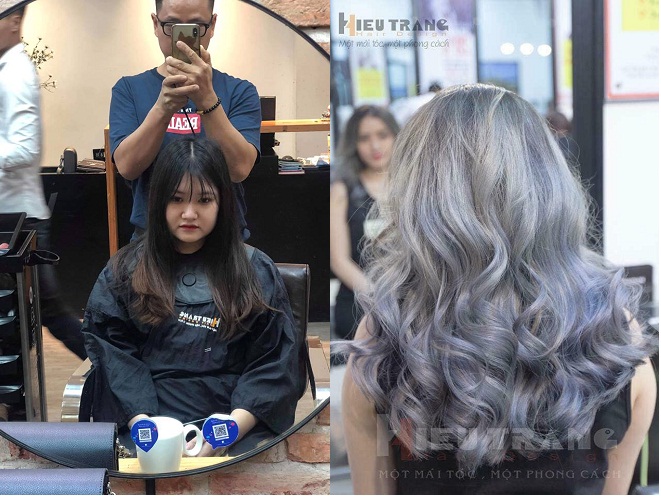những mẫu tóc dài đẹp được tạo kiểu tại salon tóc Hải Phòng