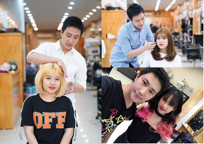 những mẫu tóc đẹp được tạo kiểu tại Bắc Trần Tiến