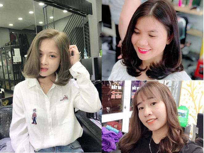 những mẫu tóc đẹp được tạo kiểu tại salon Hoàng Sanh