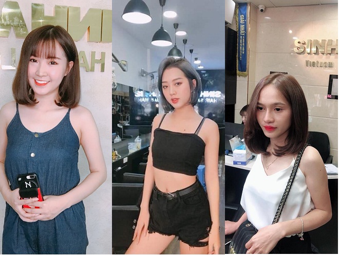 những mẫu tóc ngắn được cắt tại Sinh Anh salon