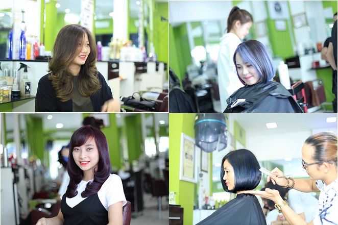 những mẫu tóc nhuộm đẹp được thực hiện tại Thịnh Tóc Vàng Salon