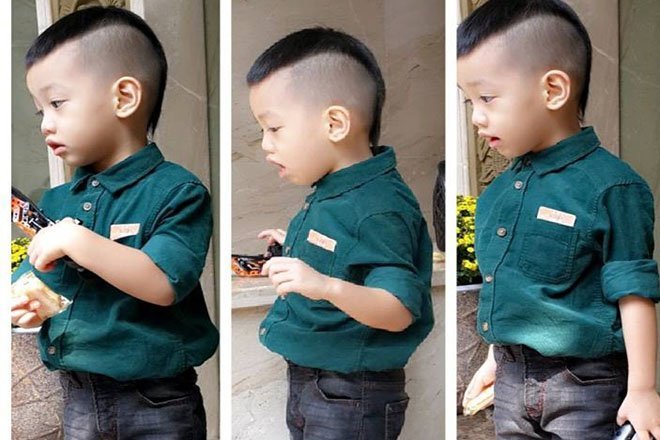 tóc bờm ngựa cho bé nam